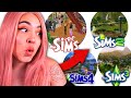COMPARING ALL THE SIMS GAME WORLDS | Sims 1 vs. Sims 2 vs. Sims 3 vs. Sims 4