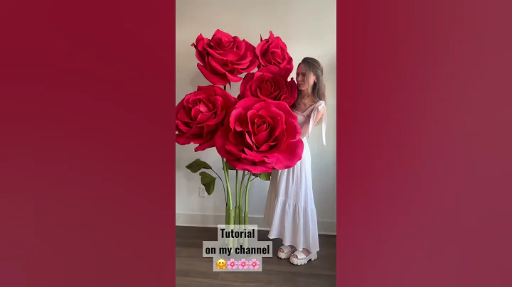 DIY Tutorial How to make Giant Foam Roses Step-by-step on my channel