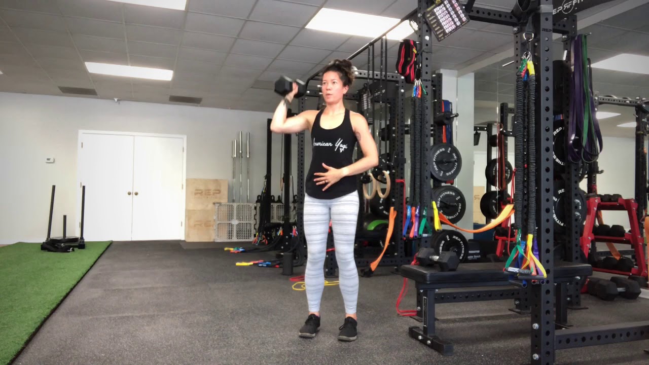 Dumbbell Standing Single Arm Strict Press YouTube