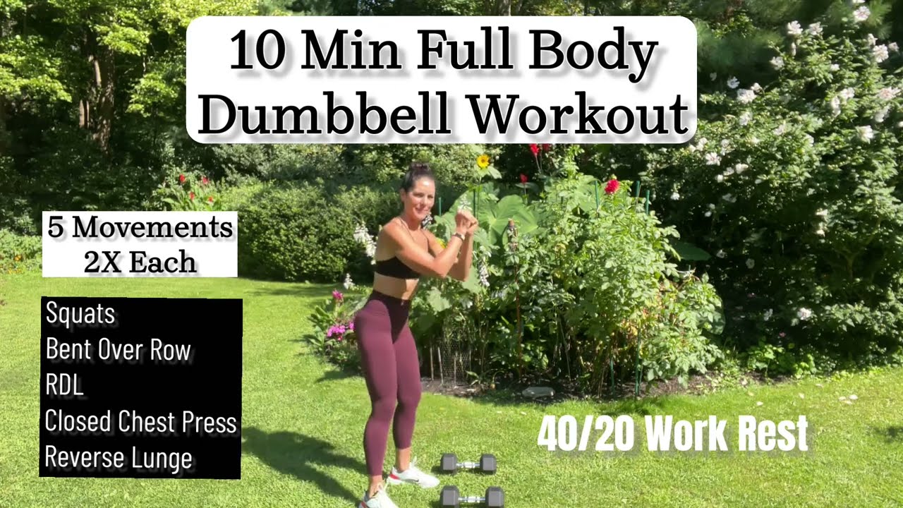 10 Minute Dumbbell Full Body Workout - YouTube