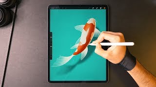 Drawing a Koi Fish on the iPad Pro