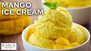 3 INGREDIENT Mango Ice Cream Recipe | Homemade Ice Cream | Dessert Favourites