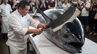 See How a 453kg Giant Bluefin Tuna Is Flawlessly Carved in Seconds