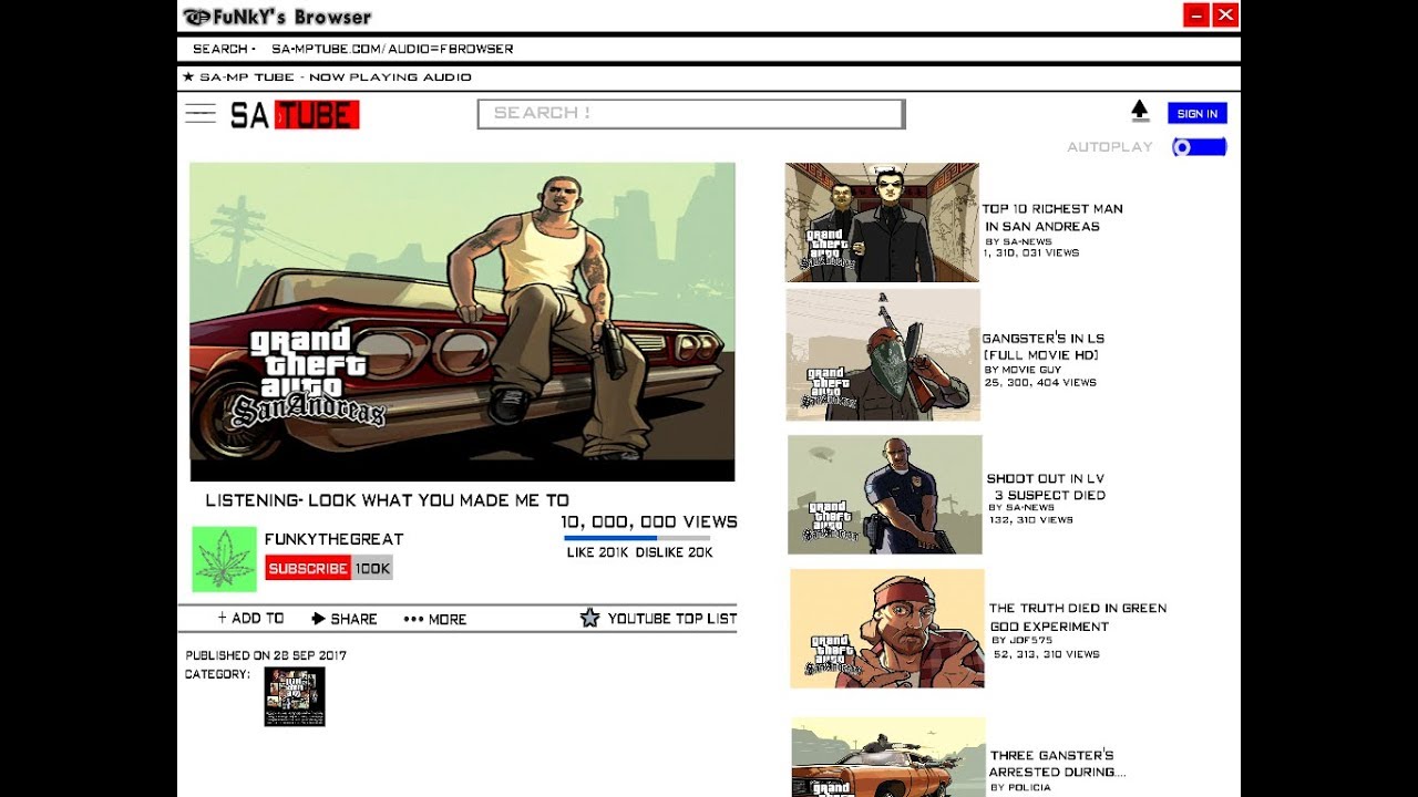 [SA:MP] SA-Tube Filterscript v1.0 - YouTube