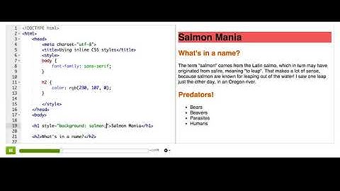 36 Using inline CSS styles   Intro to HTML CSS  Making webpages   Computer Programming   Khan Academ