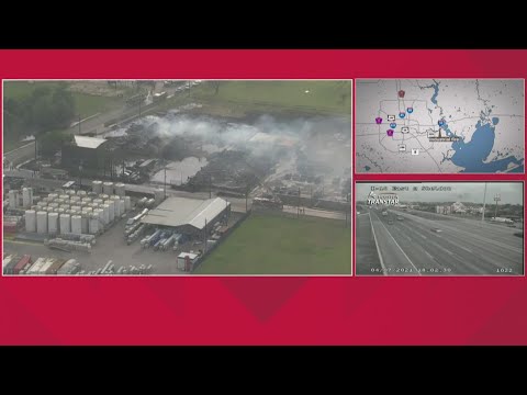 Interview with Houston Fire Department Assistant Chief Mike Mire on industrial fire burning in east