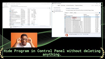 Hide Programs from Control Panel---   Windows