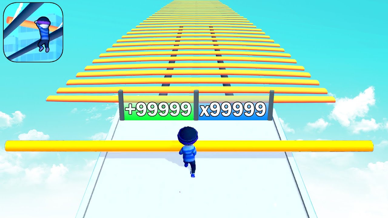 Satisfying Mobile Game Roof Rails Play 9999+ Levels Gameplay (Android,iOS) Walkthrough Update