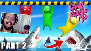 CAN WE SURVIVE THE SHARK ATTACK IN GANG BEASTS | PART 2| FUNNY GAMEPLAY