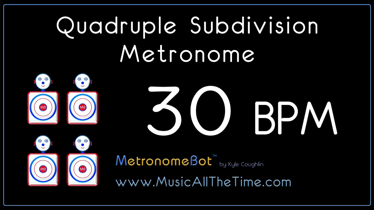 Quadruple subdivision metronome at 30 BPM MetronomeBot YouTube