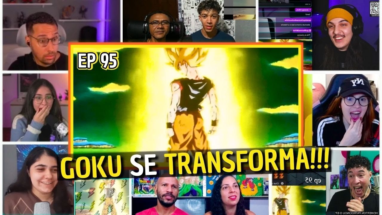 PESSOAS FICAM EM CHOQUE AO VER GOKU SE TRANSFORMA EM SSJ!!! Multi-Reações - Dragon Ball Z EP 95