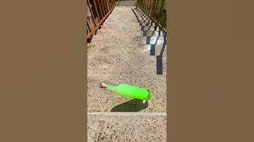 Bottle vs Stairs⚠️🔥 Rolling Bottles till the end ! #shorts