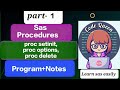 Sas Procedures | proc setinit | proc options | proc delete | Base sas |  #learnsas  #sas