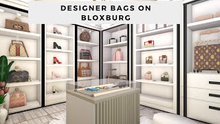 BLOXBURG DESIGNER BAG HACKS   WALK IN CLOSET, GUCCI, LV [ROBLOX
