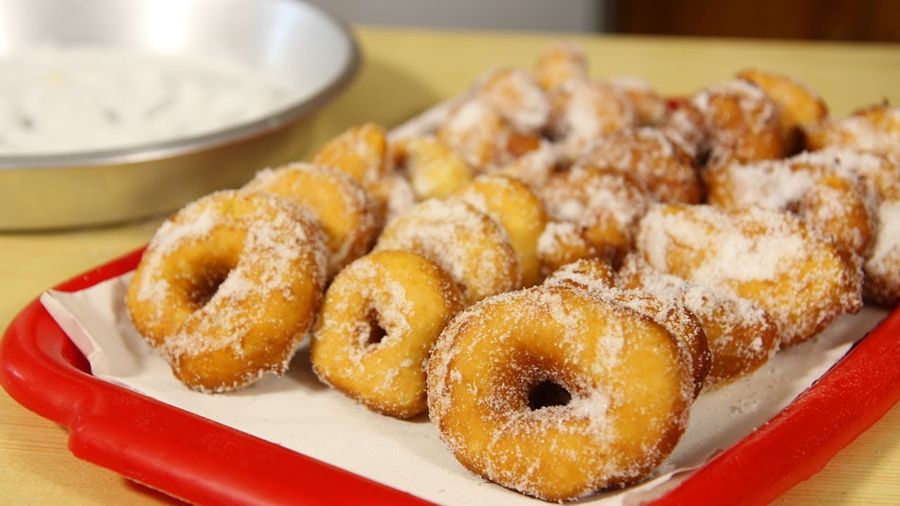 Homemade Doughnuts Recipe (Italian Graffe) - Laura Vitale & Nonna - Laura in the Kitchen Ep 444