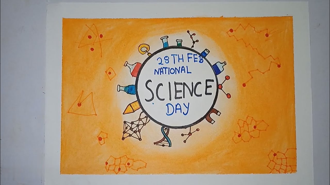 Science Day Drawing So Easy simple art drawing. YouTube