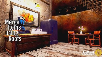Fallout 76 Camp Tutorial | Merge Items Using Roofs | Guilde // Building // Merging
