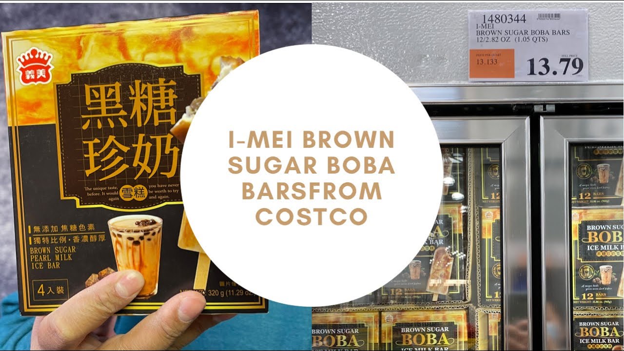 trying costco foods, costco snacks, asian snacks, brown sugar boba, brown s...