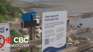 White Rock&#39;s donation box asks for money to support repairs