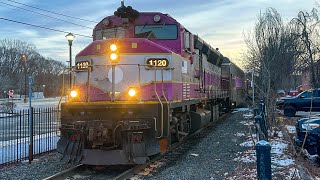 MBTA Commuter Rail on the Newburyport/Rockport Line - December 2025