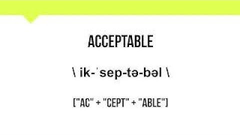 How To Pronounce Acceptable | Meaning | Pronunciation