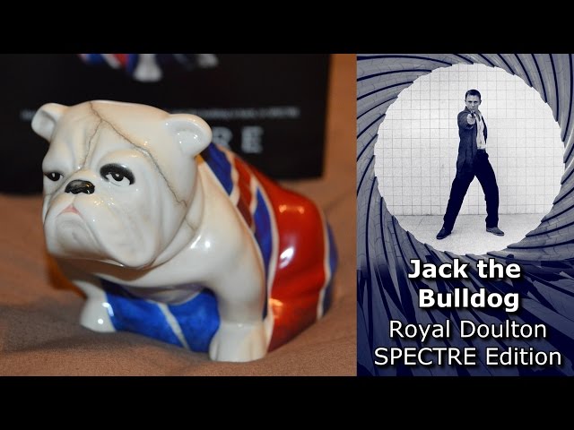 【未使用】  Jack Bulldog Spectre Royal Doulton Jack Bulldog SPECTRE James Bond Movie Figurine