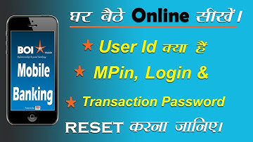 How to Reset Forget Login & Transaction Password of Bank of India | BOI User ID kaise Banaye