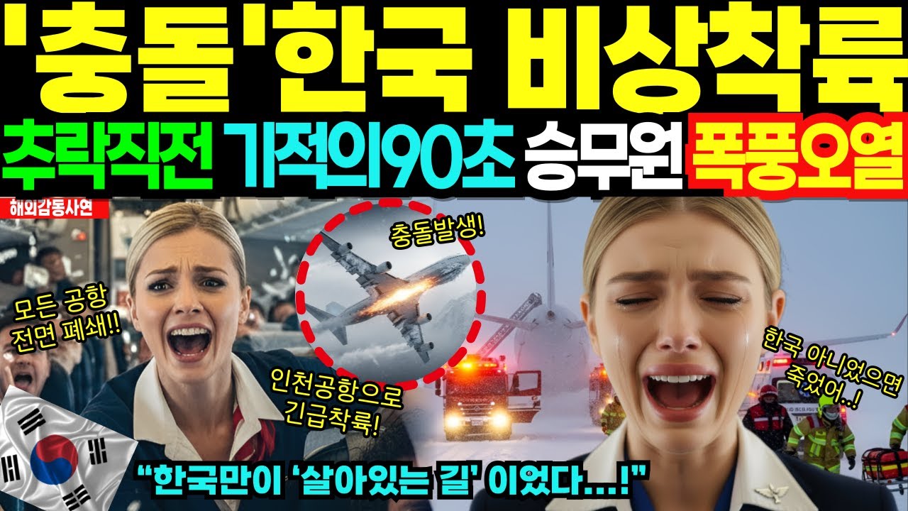[해외감동사연] 폴란드 미녀승무원, 비행 중 ‘충돌 경고’! 한국 인천공항 비상착륙 후 폭풍 오열한 충격 고백!