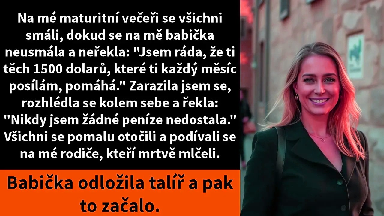Při maturitní večeři se babička zeptala, jestli jí těch 1500 dolarů měsíčně pomohlo. Poprvé v životě jsem slyšela o nějakých penězích. Ticho, které následovalo, bylo horší než jakýkoli křik. Moji...