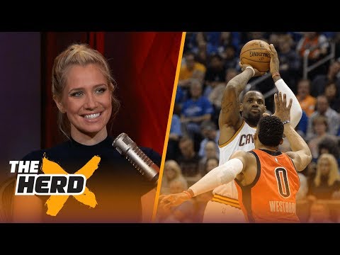 Report: LeBron would love to play with Westbrook, Paul George - Kristine and Colin react | THE HERD