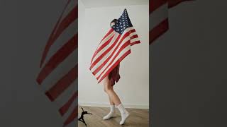 Low Angle Shot Of Beautiful Girl Dancing