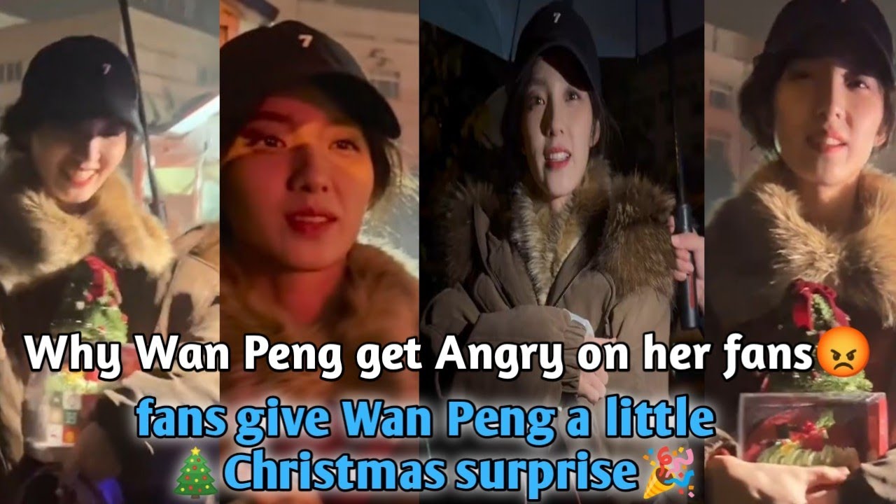[EngSub]Wan Peng return back from hotel for her fans in heavy rain, as her fans prepare Christmas 🎉