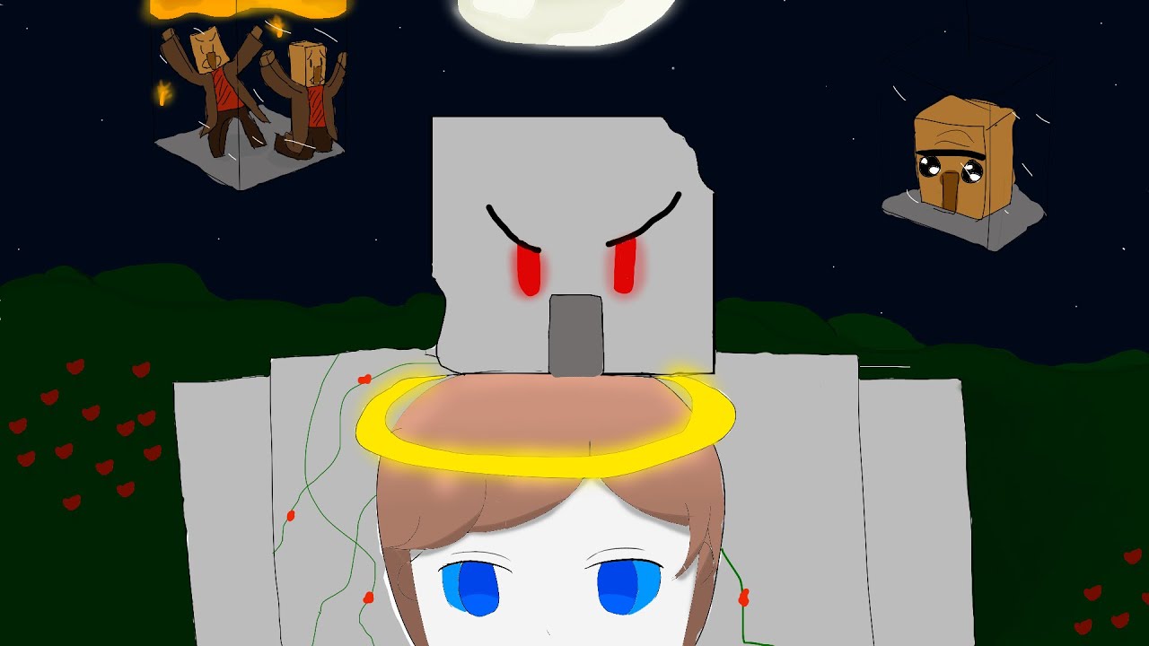 All the iron golems are after me! Making a villager breeder & iron farm