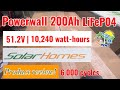 SOLAR HOMES POWERWALL 200Ah 51.2V | LiFeP04 | 6,000 cycles | Product review