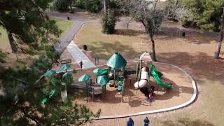 Burroughs park from above - 4k Drone footage in Tomball