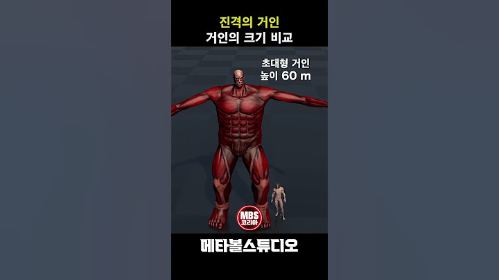 진격의 거인 거인의 크기 비교