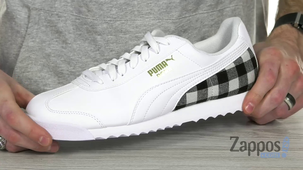 puma roma leather flannel