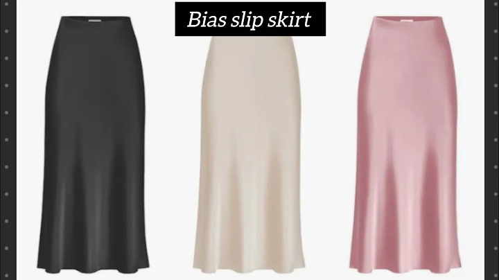 Easy satin bias slip skirt. free hand cutting