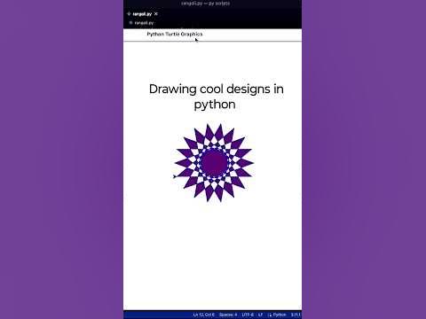 Python Programming : How to draw cool designs in python? #python # ...