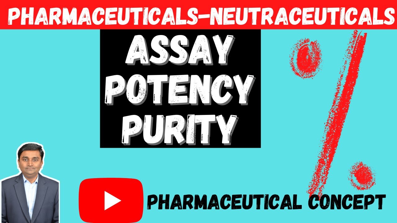DRUG ASSAY, DRUG POTENCY, DRUG PURITY Pharmaceutical Concept [2021