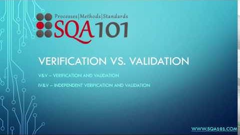 Validation vs Verification