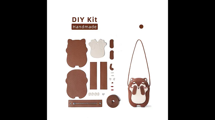 DIY Leather Doggy Bag - Make Your Own Bag.Sewing Craft Kit Leathercraft Activity.