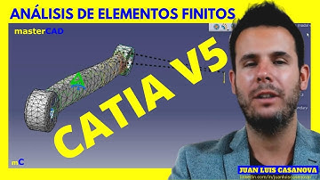 🎓 Maestría CATIA V5 masterCAD Módulo Elementos Finitos FEM TUTORIAL ESPAÑOL BIELA BICICLETA 🚀