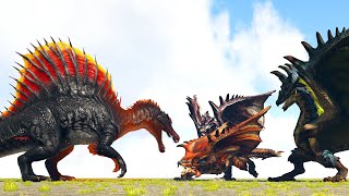ALPHA SPINO (Standalone) vs. MONSTERS/SKELETAL DINOS and More | ARK Dino Battle 🦎