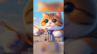 Cat Playing With School Building |#Shorts #Viralshorts #Cat