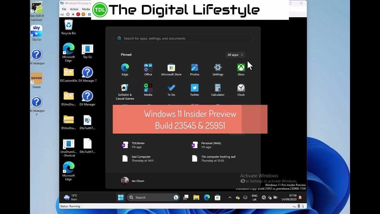 Hands on with Windows 11 Insider Preview Build 23545 & 25951 YouTube