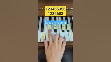 Thumbnail of Bluey theme song piano tutorial easy #shorts #piano #music #bluey #easypianotutorial