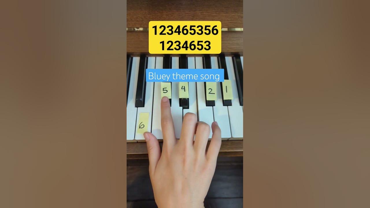 Bluey theme song piano tutorial easy #shorts #piano #music #bluey #easypianotutorial