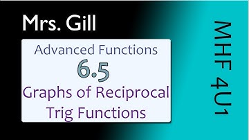 MHF4U: 6.5 Exploring Graphs of Reciprocal Trig Functions