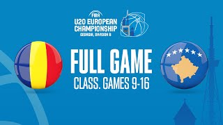 Romania v Kosovo | Full Basketball Game | FIBA U20 European Championship 2022